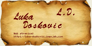 Luka Dosković vizit kartica